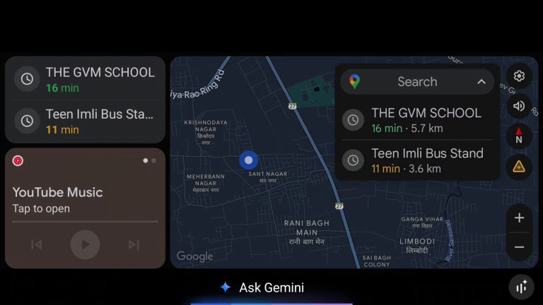 This is what Google Gemini looks like action on Android Auto