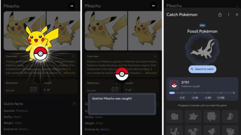 I have to look for them all! The original 151 Pokémon are waiting to be taken on Google research
