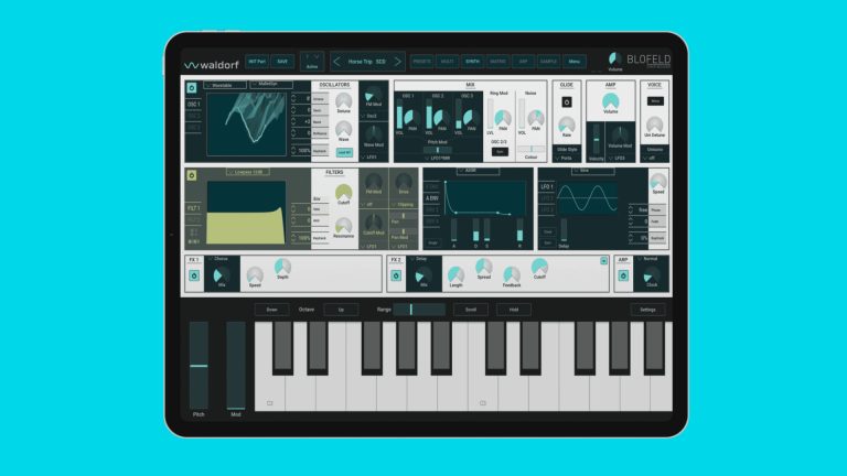 Waldorf Blofeld plugin now for iPads, the software version of the office wave synthesizer