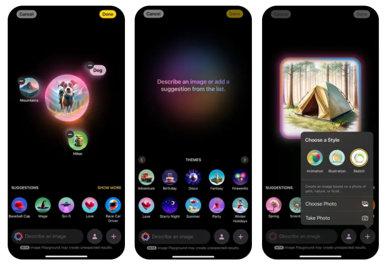 IOS 26 of Apple gives image playground a new upgrade with more realism and power of the AI