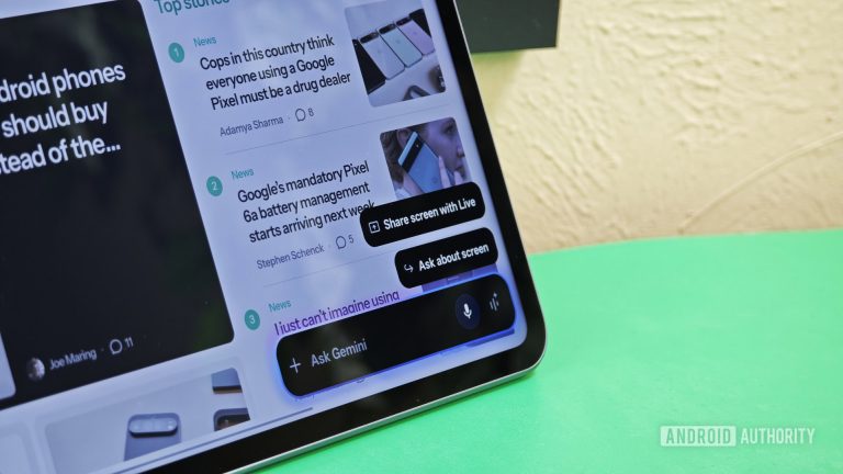 Google is testing a smaller and more accessible gemini superposition on tablets