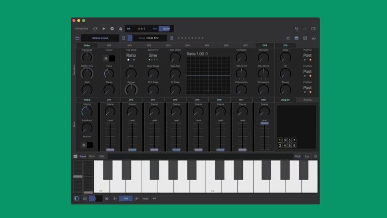 RTMS Vapolyfmv2, an FM synthesizer for iOS / macOS with a modularity in mind