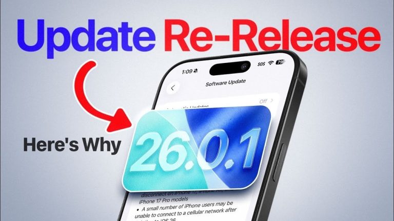 Re-release of iOS 26.0.1: explanation of the main features